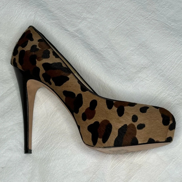 BRIAN ATWOOD 'MANIAC' LEOPARD PRINT CALF HAIR STILETTOS SIZE 39 SEXY AF DESIGNER - Picture 2 of 16